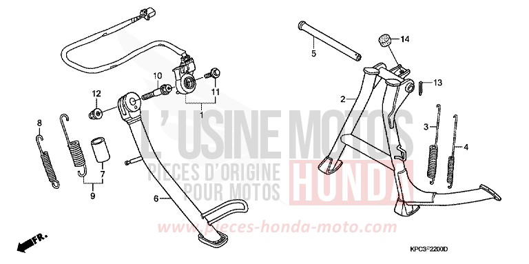STAENDER von Varadero 125 CROWN BEIGE METALLIC (YR282) von 2007